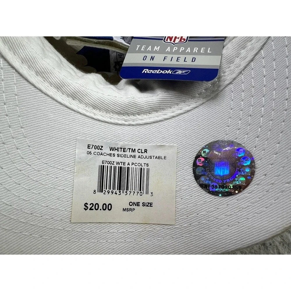Indianapolis Colts Hat Cap Strap Back Mens One Size NFL Football Sideline Reebok